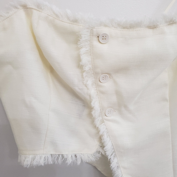 PrettyLittleThing Cream Pants and Asymmetrical Top Sz 6 - Picture 5 of 8